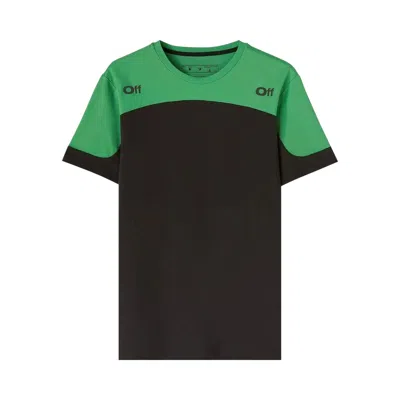 Pre-owned Off-white Diag Outline Block T-shirt 'black/green'