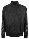 Off-white Black Jacket With High Collar In Black/paradise