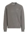 Off-white Diag Outline Logo-print Sweatshirt In Gray