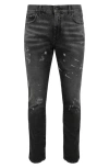 OFF-WHITE DIAG OUTLINE PAINT SKINNY JEANS