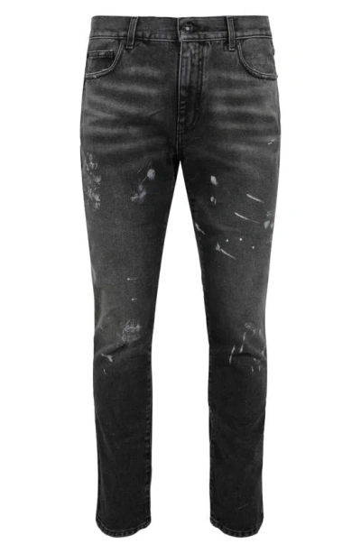 Off-white Diag Outline Paint Skinny Jeans In Black