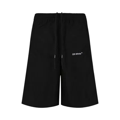Pre-owned Off-white Diag Outline Track Shorts 'black'