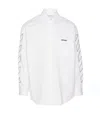 Off-white Off White Men Diag Outl Shirt Jacket In White
