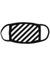 Off-white Diag-print Face Mask In Black