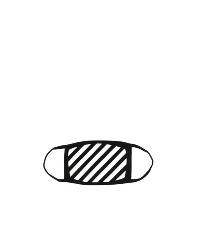 Off-white Diag-print Face Mask In Black
