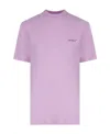 Off-white Diag-print Short-sleeved T-shirt In Purple