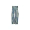 Off-white Blue Diagonal Raw Patch 90s Skate Jeans In Blue