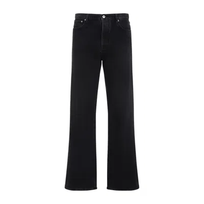OFF-WHITE OFF-WHITE DIAG RELAXED BLACK COTTON JEANS