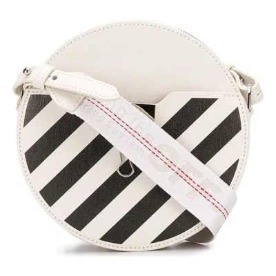 Off-white Diag Round Shoulder Bag Black/white