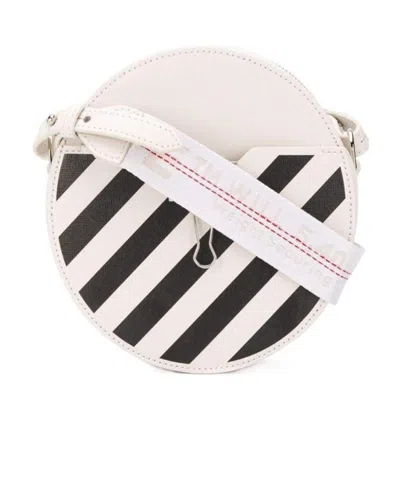 Off-white Diag Round Shoulder Bag In White