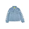 Off-white Printed Denim Jacket In Blue