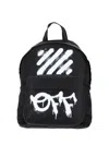 Off-white Graphic Print Backpack Adjustable Straps Front Pocket In Multi