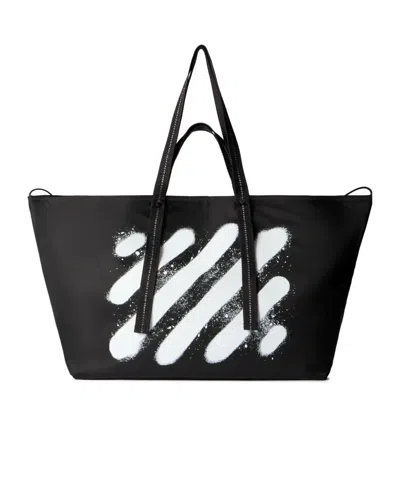 OFF-WHITE DIAGONAL SPRAY DAY TOTE BAG