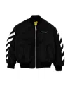 Off-white Diag-stripe Bomber Jacket In Black