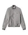 Off-white Diag-stripe Bomber Jacket In Gray