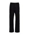Off-white Wide-leg Cotton Joggers With Cuffed Hem In Black
