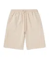 Off-white Diag-stripe Cotton Track Shorts In Nude