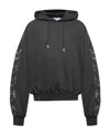 Off-white Diag Stripe-embellished Hoodie In Black