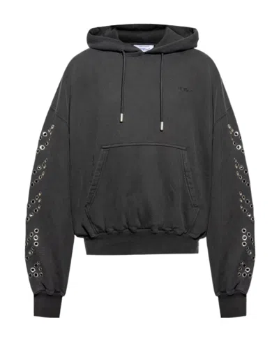 OFF-WHITE OFF-WHITE DRAWSTRING LONG-SLEEVED HOODIE