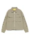 Off-white Diag-stripe Jacket In Green