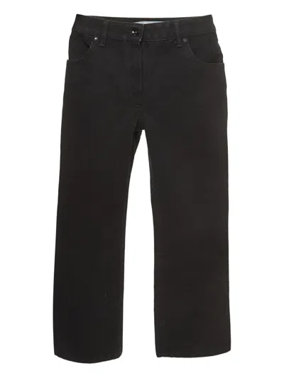 Pre-owned Off-white Diag-stripe Jeans In Black