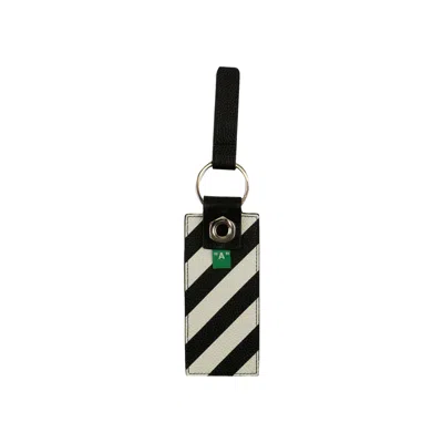 Pre-owned Off-white Diag Stripe Key Chain 'black' | Men's Size Onesize