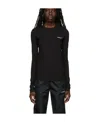 Off-white Diag-stripe Long-sleeved T-shirt In Black