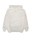 Off-white Diag-stripe-print Cotton Hoodie In White