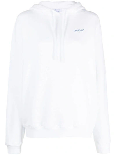 Off-white Diag Stripe-print Cotton Hoodie In White