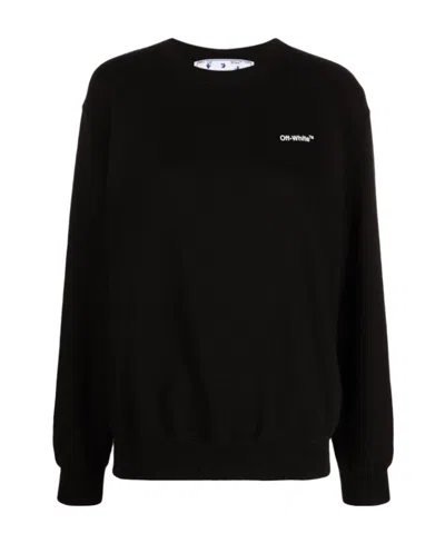 Off-white Diag-stripe Print Sweatshirt In Black