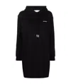 Off-white Diag-stripe Print Sweatshirt Dress In Black