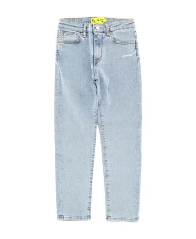 Off-white Diag-stripe Skinny Jeans In Blue