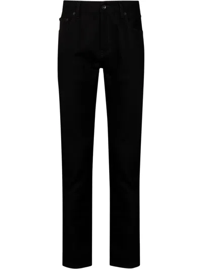 Off-white Diag-stripe Straight Leg Jeans In 1001 Black White