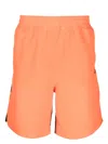 Off-white Diag Surfer Striped Swim Shorts In Orange