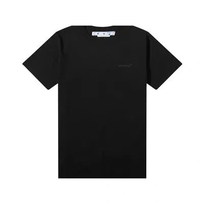 Pre-owned Off-white Diag Tab Slim S/s Tee Mens Style : Omaa027c99jer00 In Black/black
