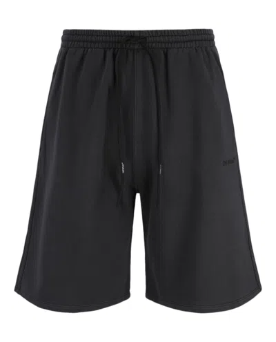 Off-white Diag Tab Vintage Skate Sweatshorts In Black