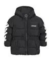 Off-white Diag Zip-up Puffer Jacket In Black
