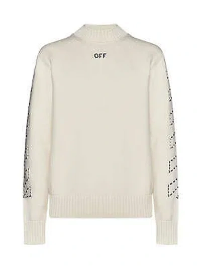 Pre-owned Off-white Diagonal Arrow Sweater With Logo In Beige