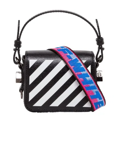 Off-white Diagonal Baby Flap Bag In Black