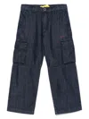 Off-white Diagonal Bookish Cargo Jeans In Blue
