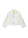 Off-white Diagonal Bookish Denim Jacket In White