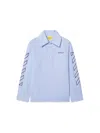 Off-white Diagonal Bookish Shirt In Blue