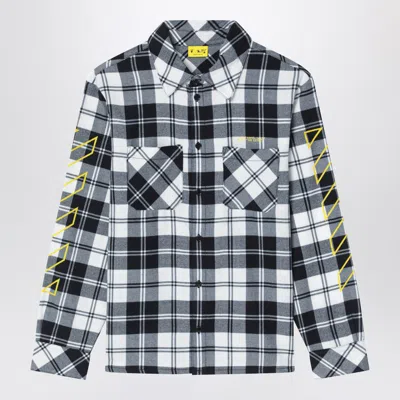 OFF-WHITE DIAGONAL CHECKED FLANNEL SHIRT