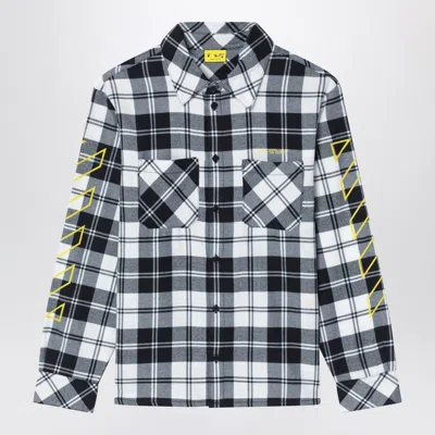 Off-white Diagonal Checked Flannel Shirt In Multi