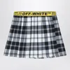 Off-white Diagonal Checked Flannel Skirt In Black