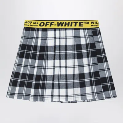 OFF-WHITE DIAGONAL CHECKED FLANNEL SKIRT