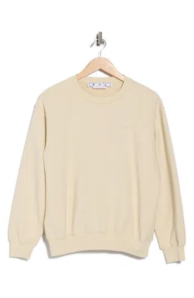 Off-white Diagonal Crewneck Sweatshirt In Nude
