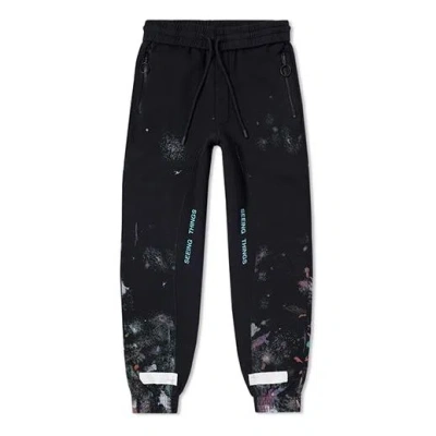 Off-white Diagonal Galaxy Brushed Sweatpants In Black