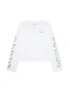 Off-white Diag Glowing Flower Long Sleeve T-shirts In Multi