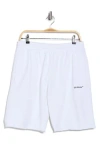 Off-white Diagonal Helvetica Logo Sweatshorts In Multi